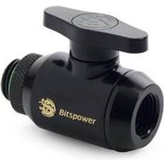 Bitspower Matt Black Mini Valve Rotary G1/4"& Inner G14"With Black Handle Fjernlager, 5-6 dages levering