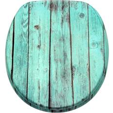Sanilo ROUND Silent Slow Close Molded Wood Adjustable Toilet Seat Lumber