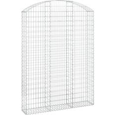 Galvaniseret hegn 150cm vidaXL Buet Gabionkurv 150 x 30 x 200 cm Galvaniseret Jern