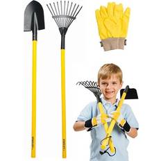 Leaf rake Stanley Jr 3 Garden Leaf Rake Shovel Gloves