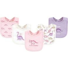 GOTS (Global Organic Textile Standard) Drool Bibs Touched By Nature Unisex Organic Cotton Bibs, Retro Dino, One Size