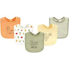 Green Food Bibs Touched By Nature Bibs Peas Green 'Peas & Thank You!' Five-Piece Bib Set