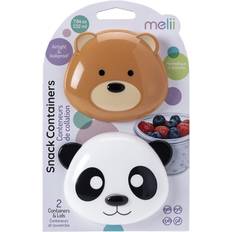 Melii Melii Snack beholdere fra Melii Lufttætte Bjørn og Panda 2x232ml