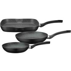 GSW Utensili da cucina GSW 209359 Set Di 3 Stufe E Grill Alluminio Forgiato Granito Gourmet 20/24/28 cm