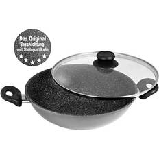 Gris Poêles Wok Stoneline Wok Grau/Schwarz