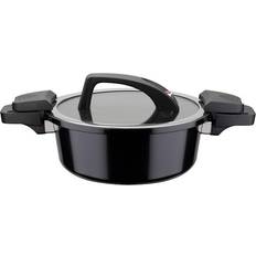 Kasseroller & Stegepander GSW Energiespartopf 'Gourmet nero', Fassungsvermögen 4 mit Klappe 22 cm