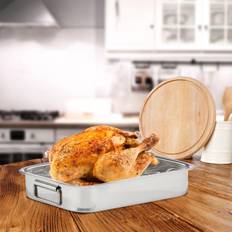 Stainless Steel Roasting Pan Oven Dish Size m