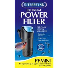 Interpet Aquarium Power Filter pf Mini for Fish Tanks, Black/Blue