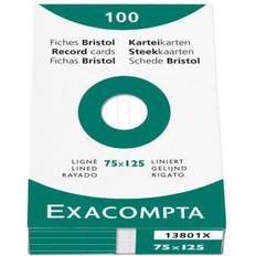 White Lamination Films Exacompta Record Cards Lined 75X125MM WT