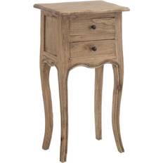 BigBuy Home Nightstand Natural Mindi wood Bedside Table 30x40cm