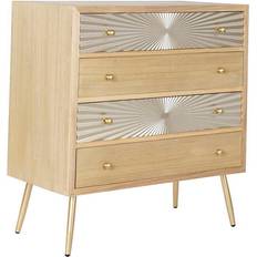 Or Commodes Dkd Home Decor Fir Natural Golden Metal Modern Chest of Drawer