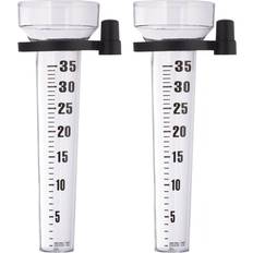Pluviometri e Anemometri Relaxdays Pluviometro Trasparente Set Di 2 Con Supporto Giardino 35 mm m 2er Pack