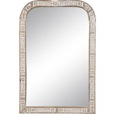 BigBuy Home 51 3 Wood White Wall Mirror