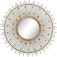 BigBuy Home Natural 90 3 Bamboo Wall Mirror 36cm