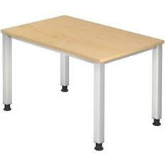 Hammerbacher Eurokraft Pro 4-Legged Frame 1200 mm Aluminium Silver Maple Finish Writing Desk 60x120cm