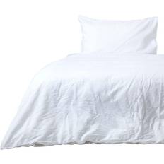 Lin Housses de couette Homescapes King, Luxury Soft Linen Plain Duvet Cover White