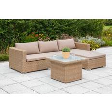 Lounge Outdoor-Sofas & Bänke Merxx Garten Eckbank-Gruppe Veneto Modulsofa