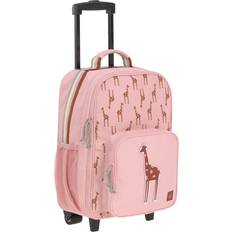 Wielen Kinderbagage Lässig Safari Trolley Giraffe Roze