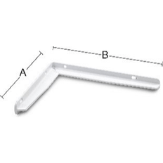 Habo Befæstigelse & Bygningsbeslag Habo hyldeknægt T-profil 250x300mm hvid 15247
