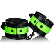 Grøn Lænker Sexlegetøj Handcuffs Glow in the Dark Neon Green/Black