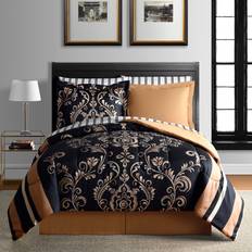 Black Bed Linen Lanwood Home Sabrina Bed Linen Gold, Black