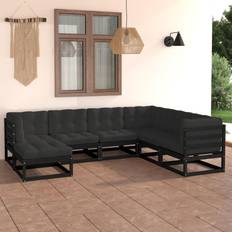 vidaXL dynor Loungeset, Bord inkl. 6 Soffor