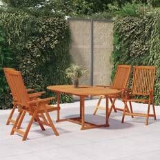 vidaXL 5 Piece Garden Patio Dining Set, 1 Table incl. 4 Chairs