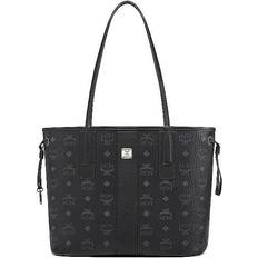 Silber Tragetaschen MCM Reversible Liz Shopper in Visetos - Black