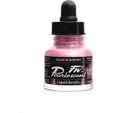 Rose Peintures acryliques Daler Rowney FW Pearlescent and Shimmering Liquid Acrylic platinum pink 1 oz