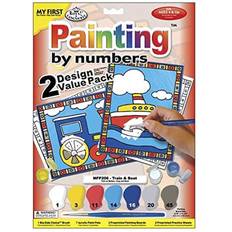 Penne per Vetro e Porcellana Royal Brush My First Paint by Number Kit 875 Train and Boat 2pkg
