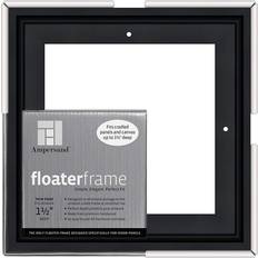 Black Canvas Ampersand Floater Frame Thin, Black, 8" x 8" 1-1/2"