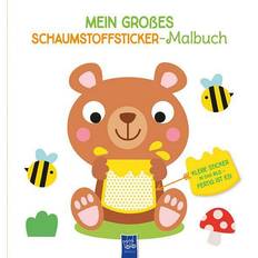 Kreativität & Bastelspaß Mein großes Schaumstoffsticker-Malbuch Bär