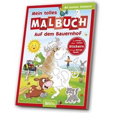 Economico Libri da Colorare Malbuch mit Stickern: Bauernhof