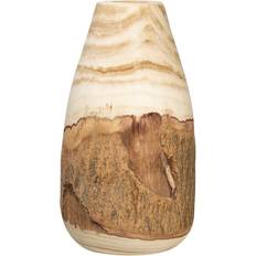 Co-Op 13" H Carved Paulownia Live Edge Vase