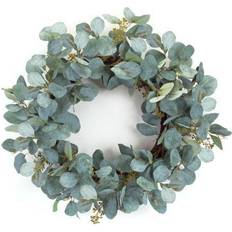 Red berry wreath Melrose Green Mistletoe & Red Berry Wreath Decoration 18"