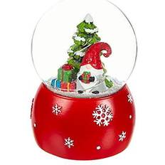 Red Globes Evergreen Water with Icon, Christmas Tree Globe