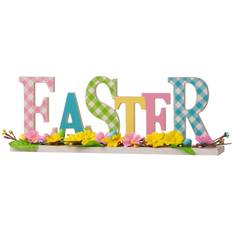 Pink Decorations GlitzHome 16Ã¢ÂÂ Easter Wooden Tabletop Decoration