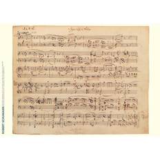 Heaven Robert Schumann Music Manuscript Forest Poster