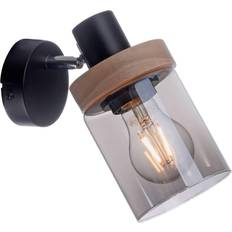 Gråa - Trä Vägglampor Leuchten Direkt Just Light Vägglampa Pasqual Väggarmatur