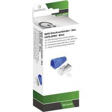 Blu Prese Ethernet, Dati e Telefono Quadrios Kit connettori RJ-45 CAT 6 1906C168 Spina dritta Numero di poli 8P8C Blu 25 pz