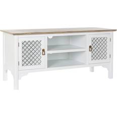 TV-borde på tilbud Dkd Home Decor furniture White Fir Light TV Bench