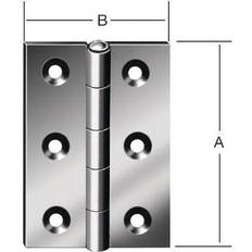 Vormann Baubeschläge + Holzverbinder, Scharnier 10502 Höhe gerollt, halbbreit