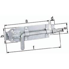 Winkel & Lochplatten Baubeschläge + Holzverbinder, Bolzenriegel Länge 160 Breite 70