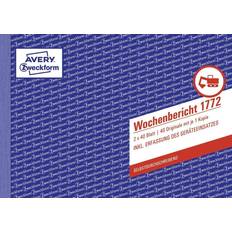 AVERY Zweckform Ugentlig Rapport 40 Ark A5 Duplikat Karbonfri