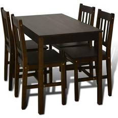 VidaXL Furniture vidaXL Pine Dining Set 25.6x42.5" 5pcs