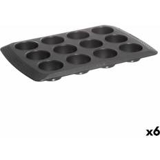 Asadores rebaja Pyrex Molde Para Tartaletas Magic Negro 31 x 26 x 4 cm (6 Unidades) Asador