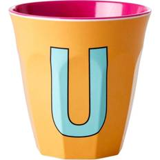 Cups Rice melamin cup medium letter U 30 cl Apricot