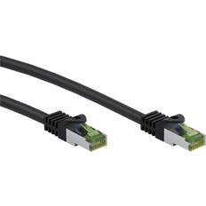 Goobay GHMT-Zertifiziertes CAT 8.1 Patchkabel S/FTP PiMF Schwarz