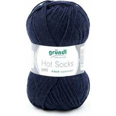 Blau Garne Gründl Wolle Hot Socks uni 50 g marine