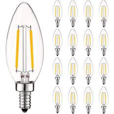 Light Bulbs Luxrite 40-Watt Equivalent B10 Vintage Dimmable 400 Lumens LED Bulb 2700K Warm White 16-Pack